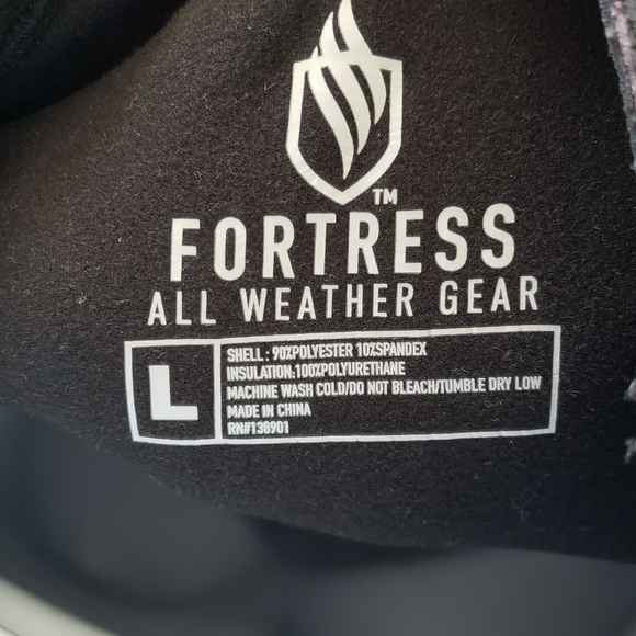 Fortress Womens Large Black Puffer Coat BasePro 1/4 Zip Quarter All Weather Gear - Picture 4 of 9